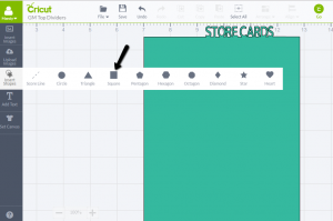 Step 1 in Cricut Design Space