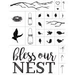 BLESS OUR NEST CHALK TRANSFER