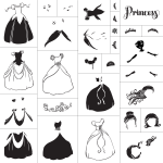 BUILD-A-PRINCESS CHALK TRANSFER