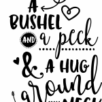 I LOVE YOU A BUSHEL CHALK TRANSFER