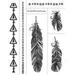 TRIBAL FEATHERS CHALK TRANSFER
