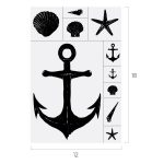 ANCHOR AND SHELLS CHALK TRANSFER