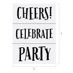 CHEERS PARTY CELEBRATE CHALK TRANSFER