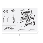 GATHER HERE WITH THANKFUL HEARTS CHALK TRANSFER