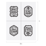 HALLOWEEN APOTHECARY LABELS CHALK TRANSFER