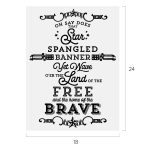 STAR SPANGLED BANNER CHALK TRANSFER