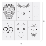 SUGAR SKULL CHALK TRANSFER