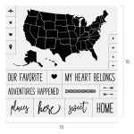 U.S. MAPS WITH ACCENTS CHALK TRANSFER
