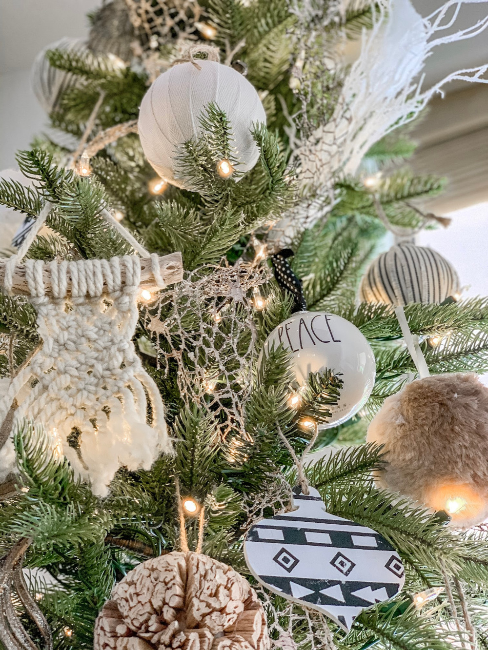 Boho Chalked Ornaments