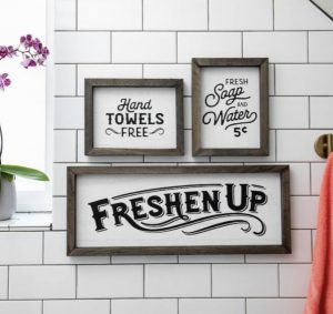 Freshen Up Bathroom Decor Transfer